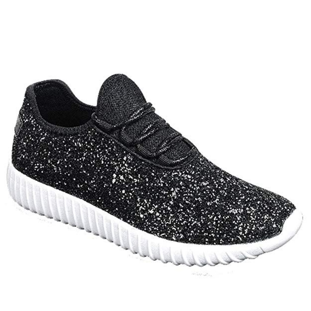 Forever black sparkle shoes 7.5